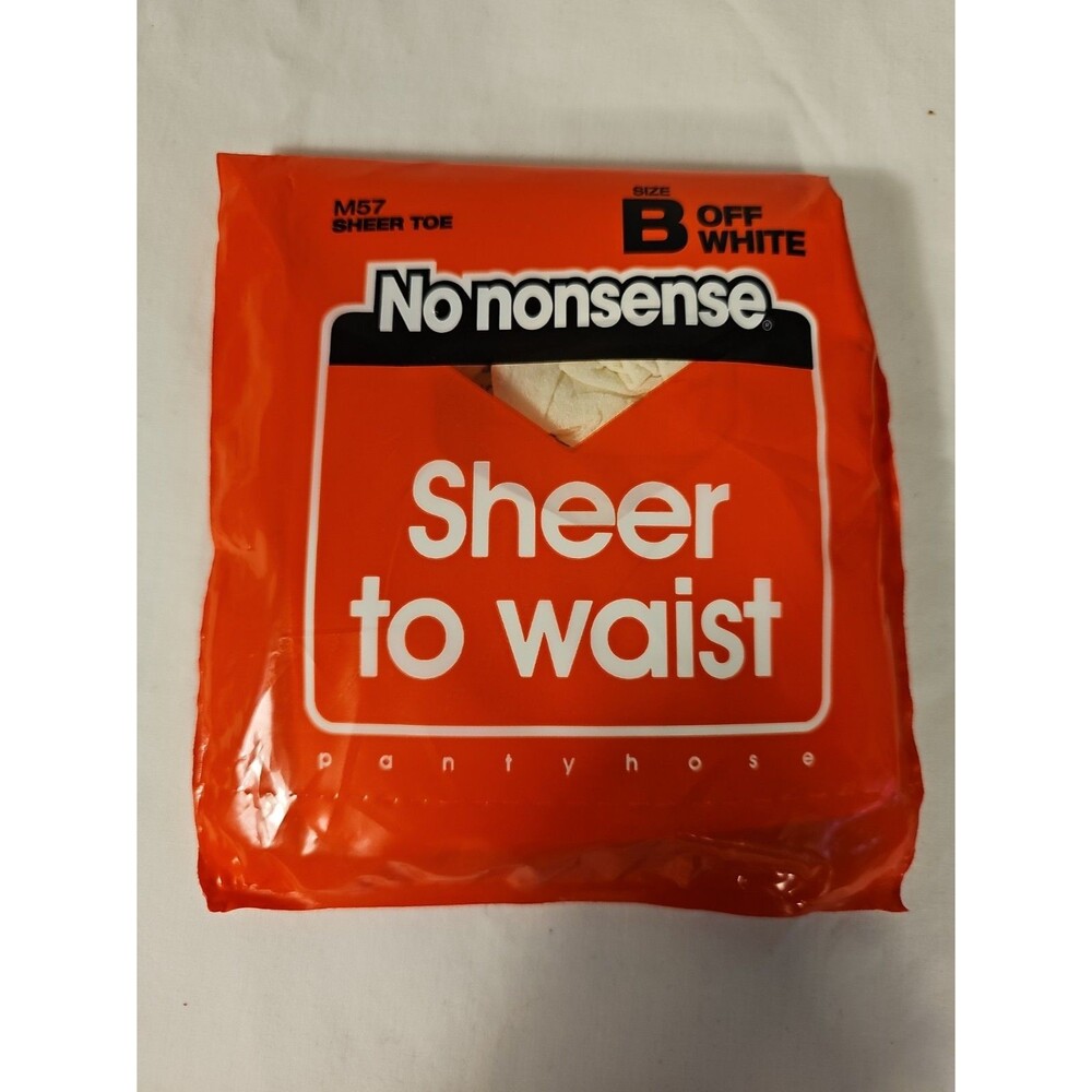 Vintage No Nonsense 21 off white Sheer to waist Pantyhose Size Medium to Tall B